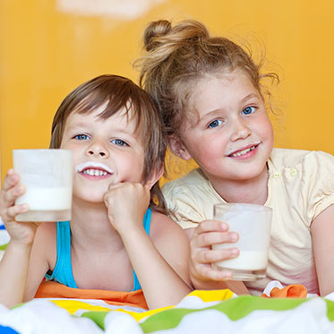Kids Drinking Milk